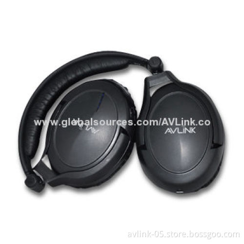 Noise-canceling Headset with Comfortable Wearing Wireless and Stereo Plug Adapter for Flights